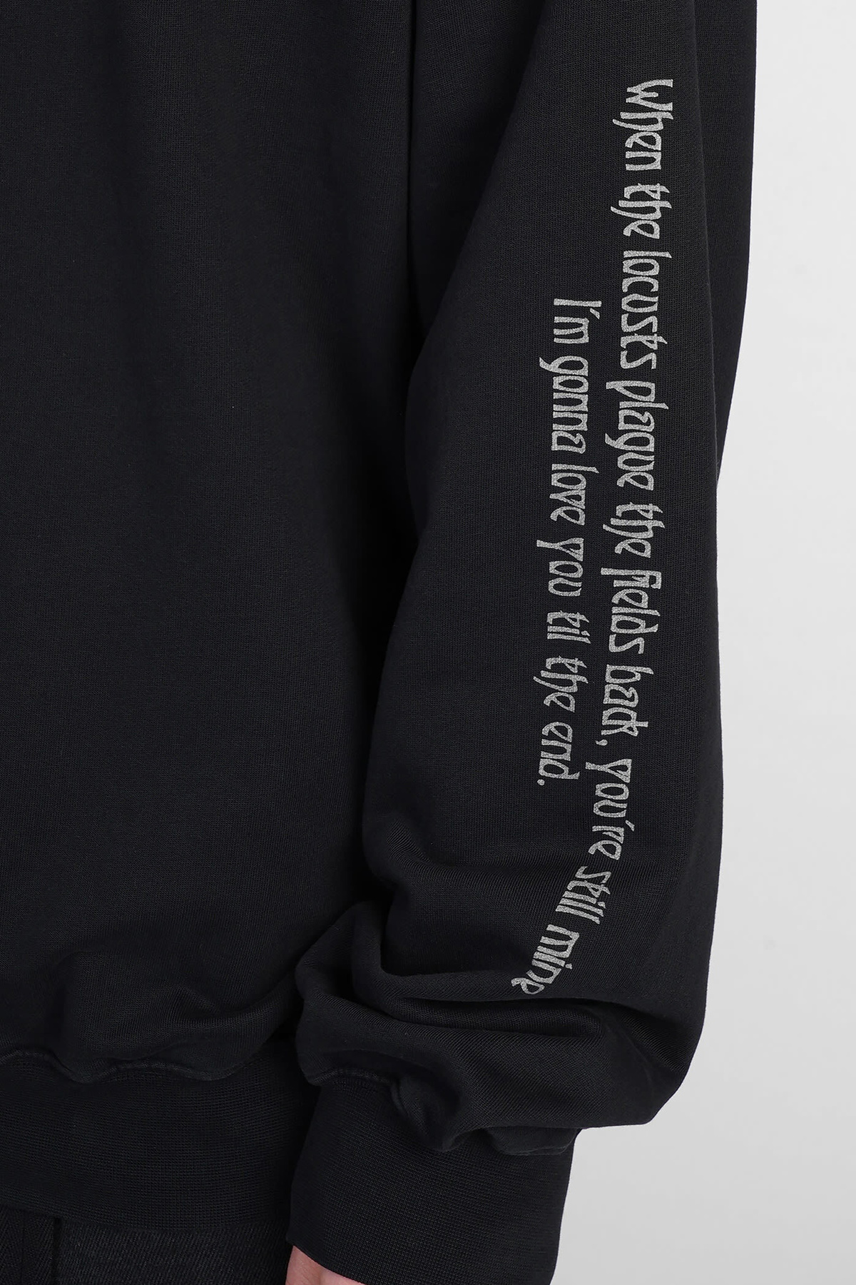 Ann Demeulemeester Ollie Sweatshirt In Black Cotton Ann Demeulemeester