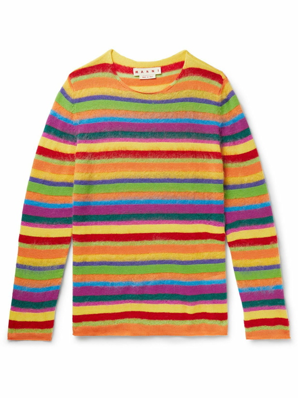 Photo: Marni - Striped Wool-Blend Sweater - Multi