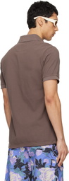ERL Brown Logo Patch Polo