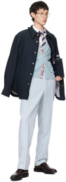 Thom Browne Navy 4-Bar Shirt Jacket