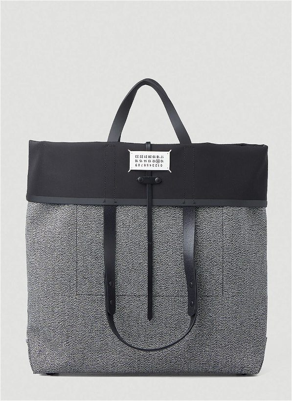 Photo: Logo Patch Tote Bag in Grey