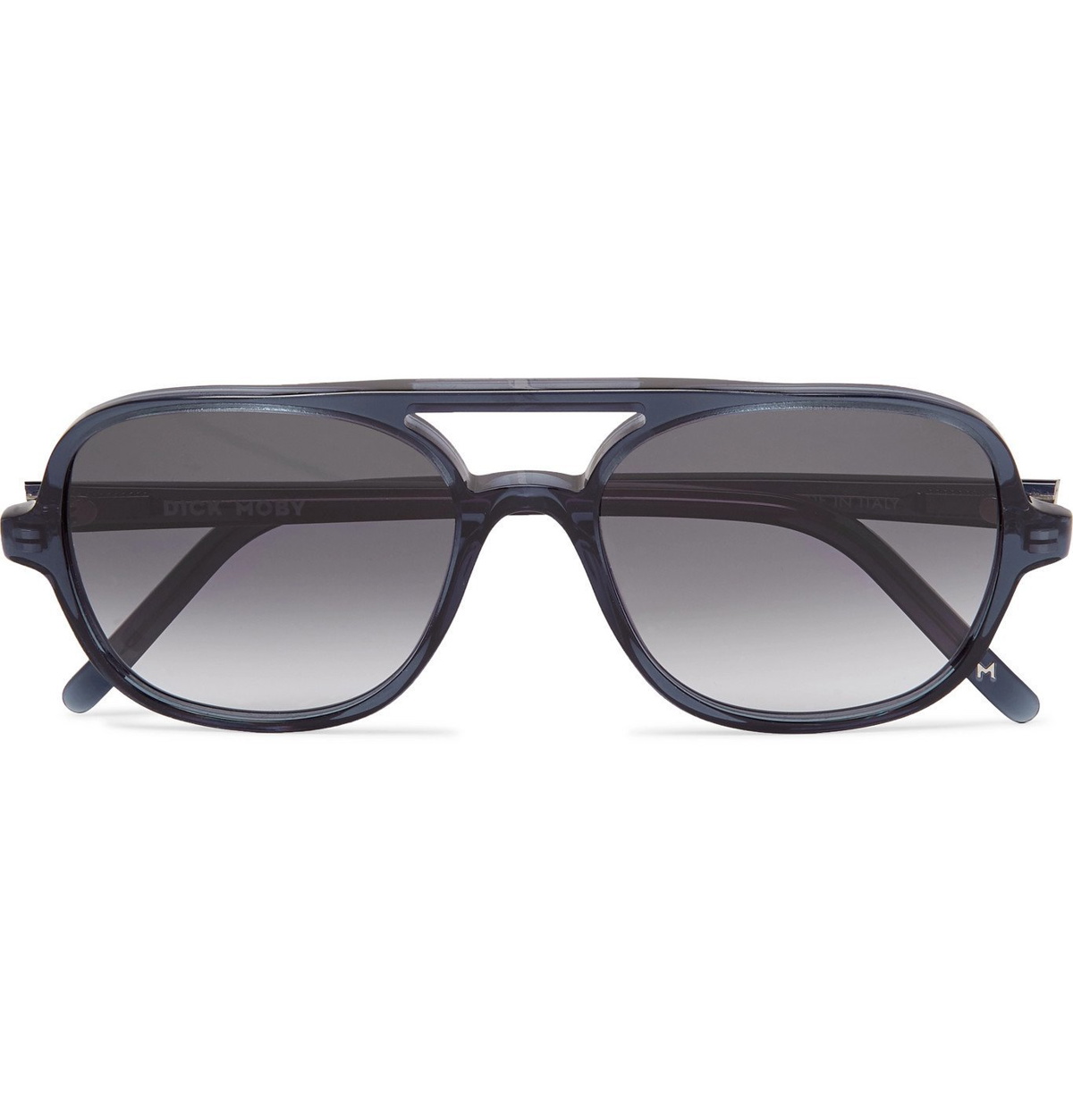 Photo: Dick Moby - Hannover Aviator-Style Acetate Sunglasses - Gray