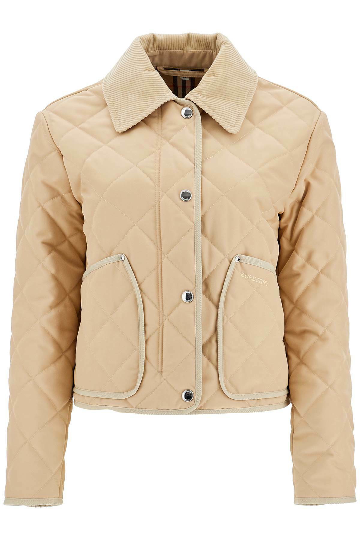 ダウンジャケット・コート BURBERRY LANFORD QUILTED BOXY BURBERRY lanford quilted boxy Beige Burberry