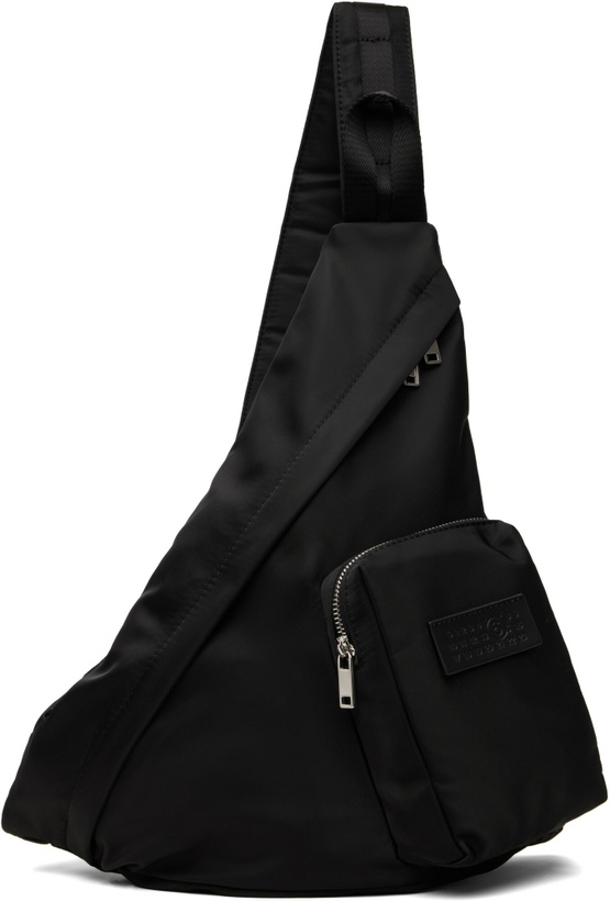 Photo: MM6 Maison Margiela Black Numeric Sling Backpack