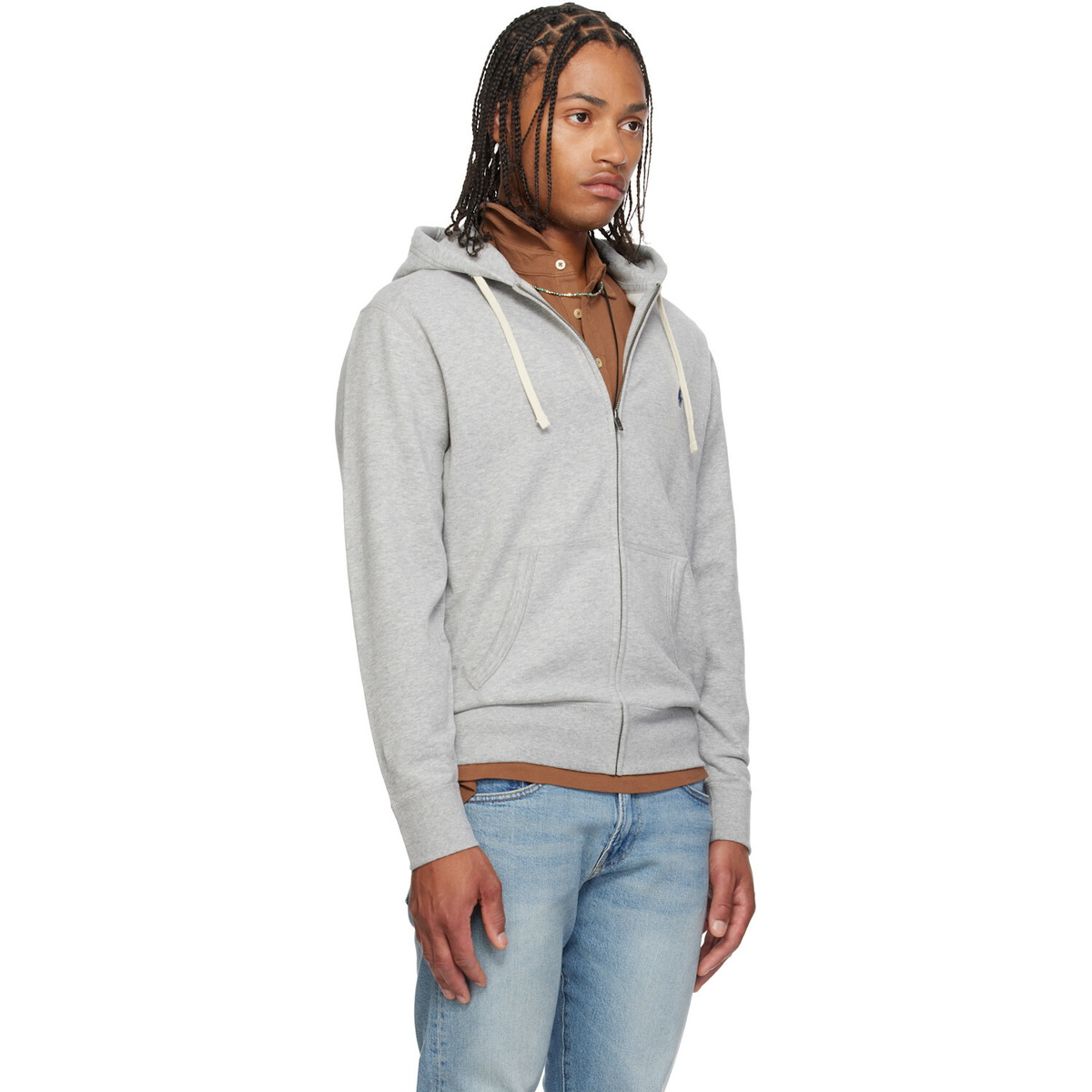 Polo Ralph Lauren Gray Fleece Zip Hoodie