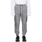 Juun.J Grey Check Cargo Pants