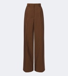 Stella McCartney Wool and silk wide-leg pants