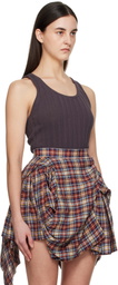 Acne Studios Purple Rib-Knit Tank Top