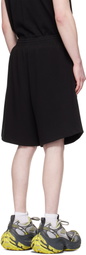 We11done Black Contrast Track Shorts
