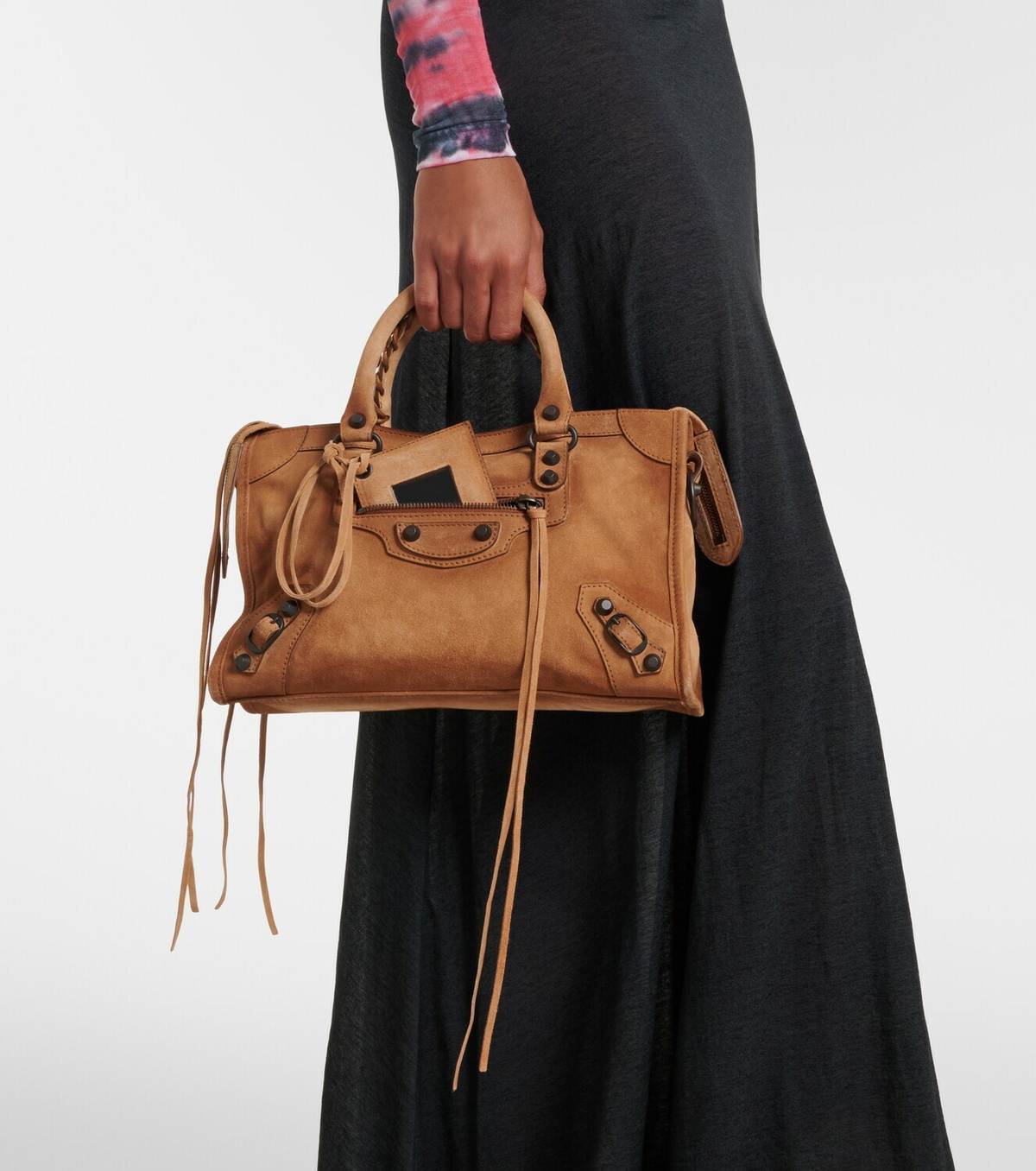 Balenciaga Le City Small suede tote bag