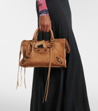 Balenciaga Le City Small suede tote bag