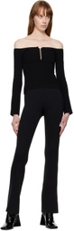 PERVERZE Black Rib Line Lounge Pants