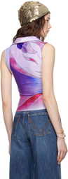 Conner Ives Purple Printed Tank Top