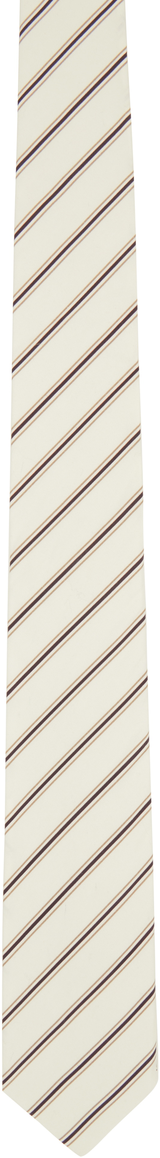 LGN Louis Gabriel Nouchi Off-White Rayée Tie