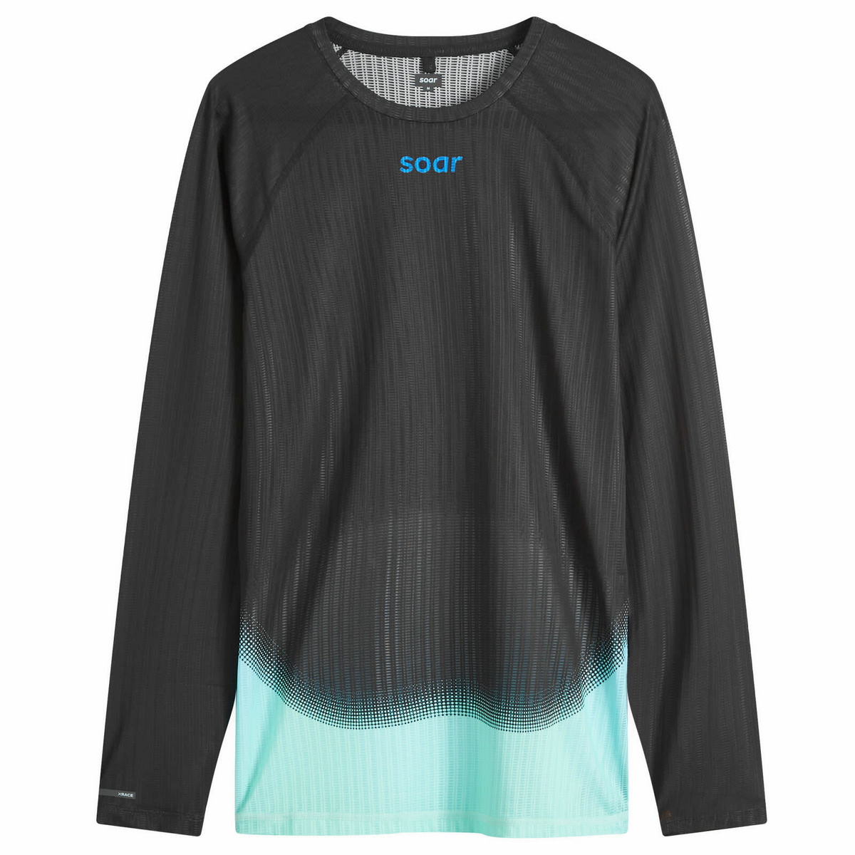 SOAR Men's Long Sleeve Race Base Layer in Black/Blue/Green
