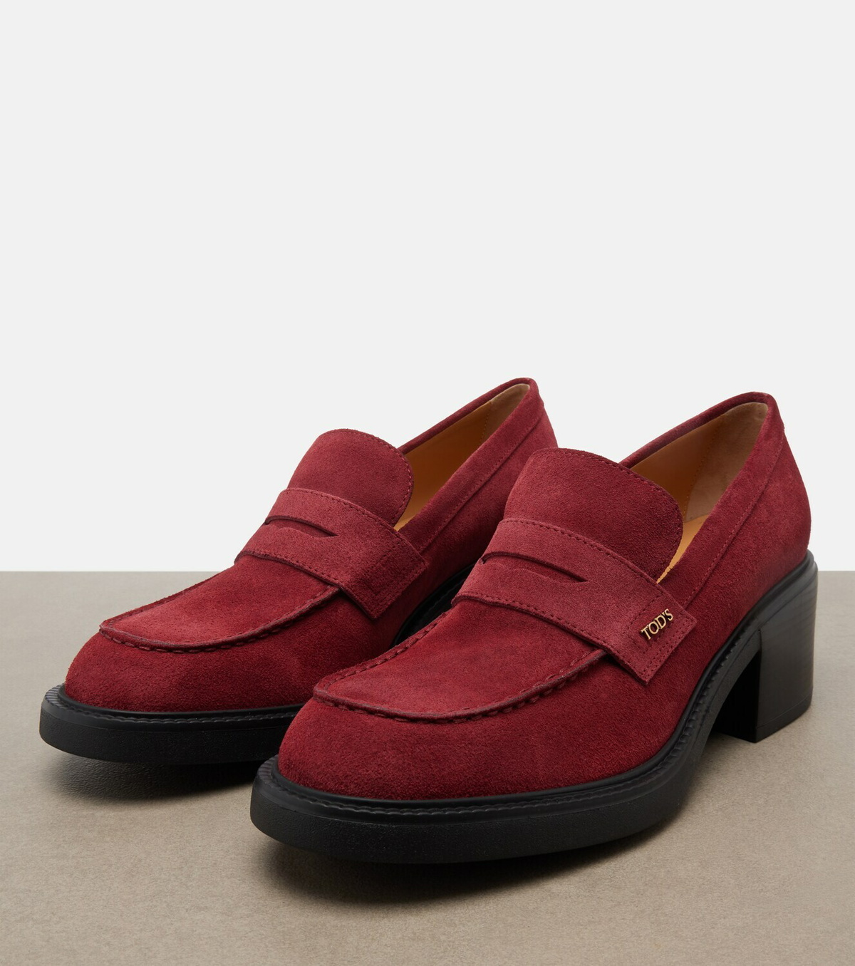 Tod's Suede loafer pumps