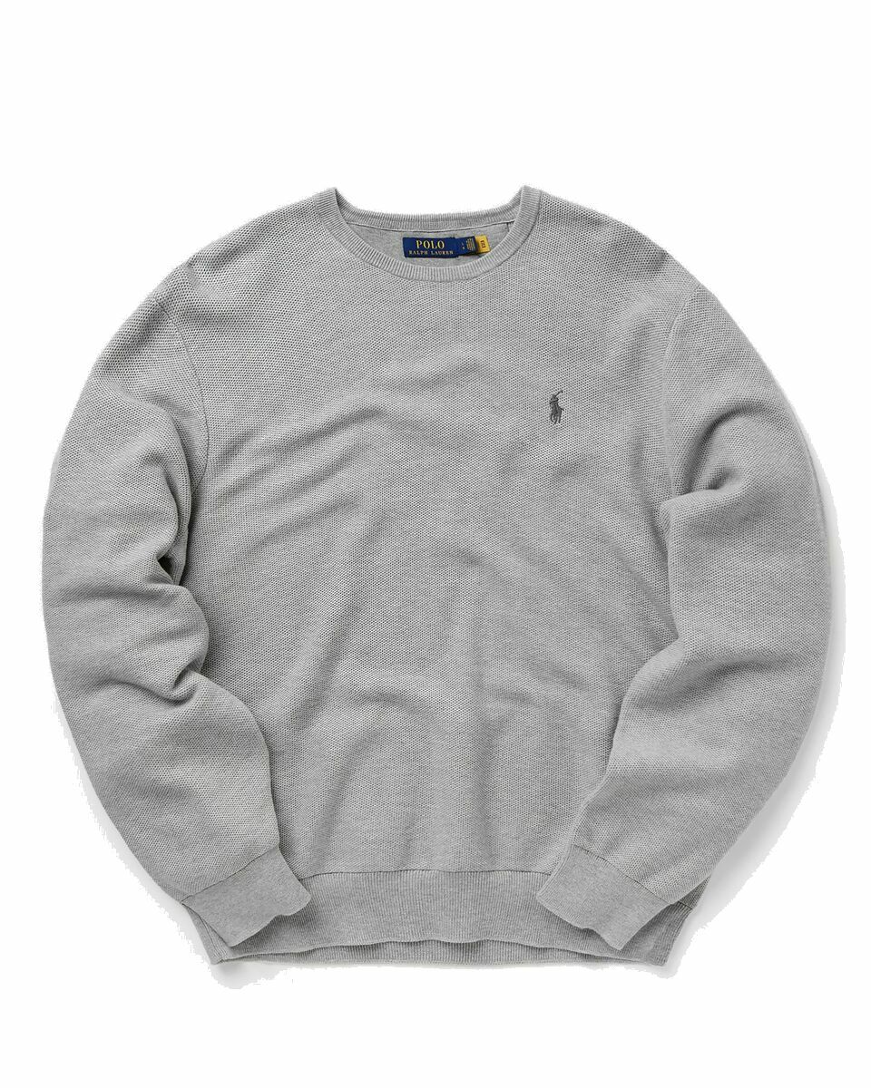 Photo: Polo Ralph Lauren Ls Txt Cn Pp L/S Pullover Grey - Mens - Pullovers