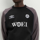 Umbro Men's x WOEI Crew Sweatshirt in Black/Grey
