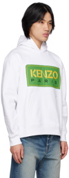 Kenzo White Kenzo Paris Embroidered Hoodie