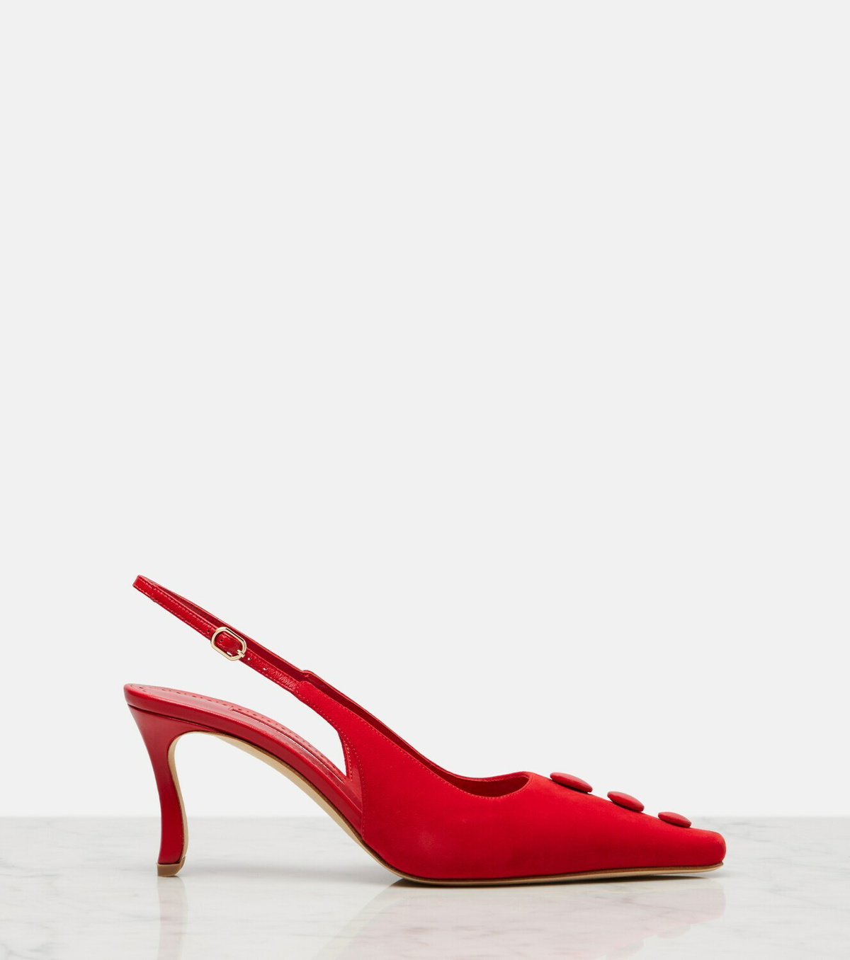 Manolo Blahnik Alexa suede slingback pumps