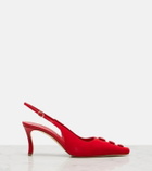 Manolo Blahnik Alexa suede slingback pumps