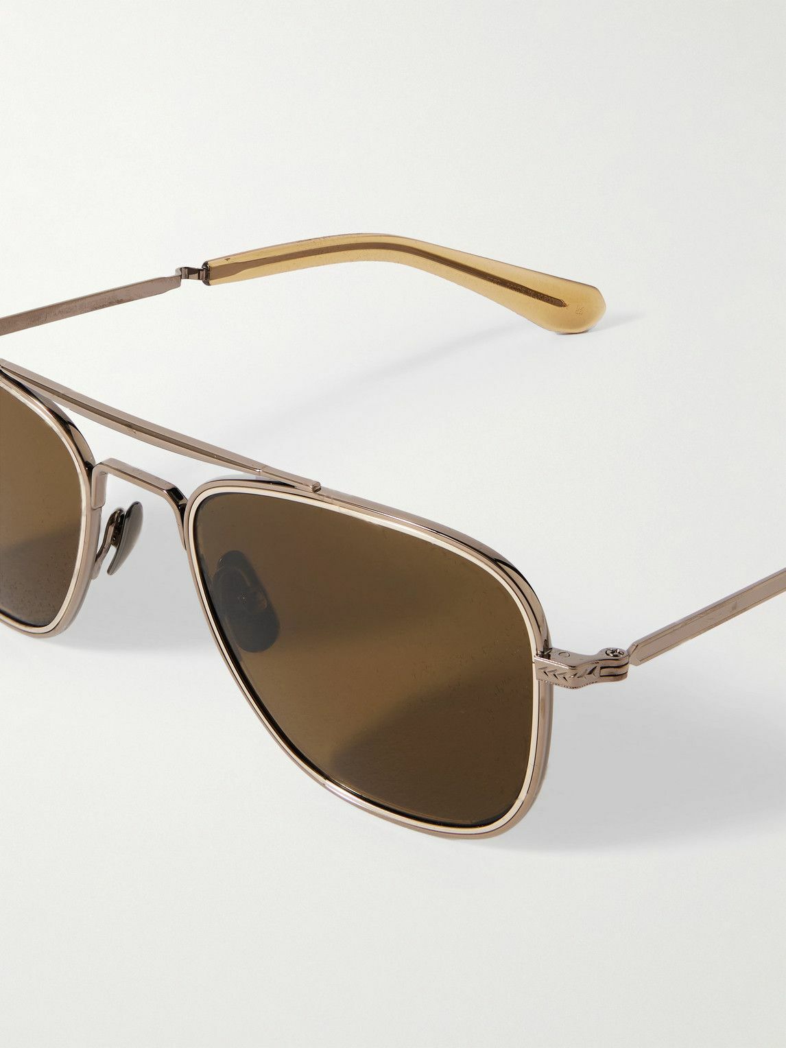 Mr Leight - Navigator S Aviator-Style Metal Sunglasses