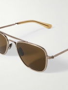 Mr Leight - Navigator S Aviator-Style Metal Sunglasses