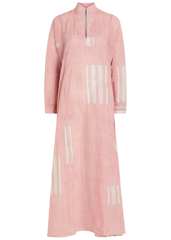 Photo: Thierry Colson Parvati Striped Cotton Maxi Dress Red