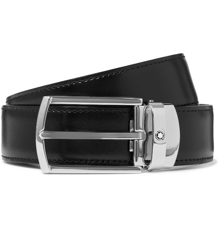Photo: Montblanc - 3cm Leather Belt - Black