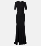Victoria Beckham Ruched crêpe jersey maxi dress