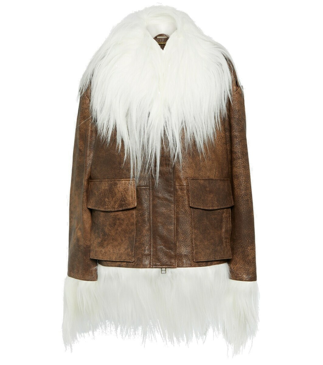 【Dodo Bar Or】 Menash shearling-linedレザージャケット Menash shearling-lined leather jacket in black - Dodo Bar Or
