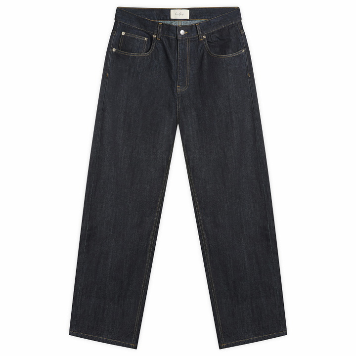 Photo: Second/Layer Men's Second Layer Big Papi Denim Indigo Jeans in Raw Indigo Selvedge