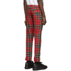 Alexander McQueen Red Tartan Bug Trousers