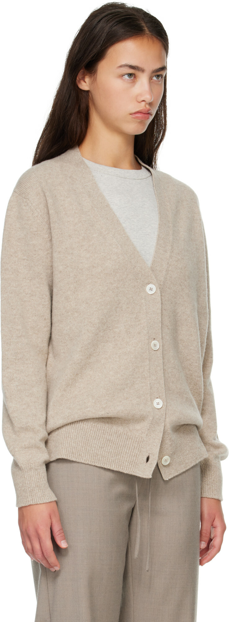 &Daughter Beige Ava Cardigan