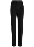 Meryll Rogge Panelled Straight-leg Wool Trousers Black And White