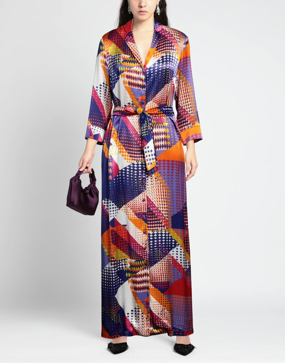 Manila Grace Womens Maxi dress in Orange