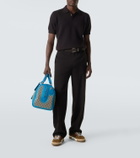 Gucci Gucci Ace Web Stripe suede sneakers