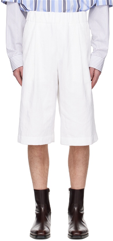 Photo: Dries Van Noten White Baggy Shorts