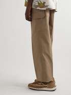 Valentino - Straight-Leg Twill Cargo Trousers - Brown