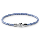 Miansai - Nexus Ribbon Sterling Silver and Rope Bracelet - Blue