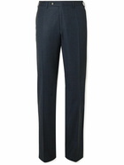 Canali - Houndstooth Wool Suit Trousers - Blue