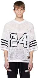 Nahmias White '24 Football' Sweater