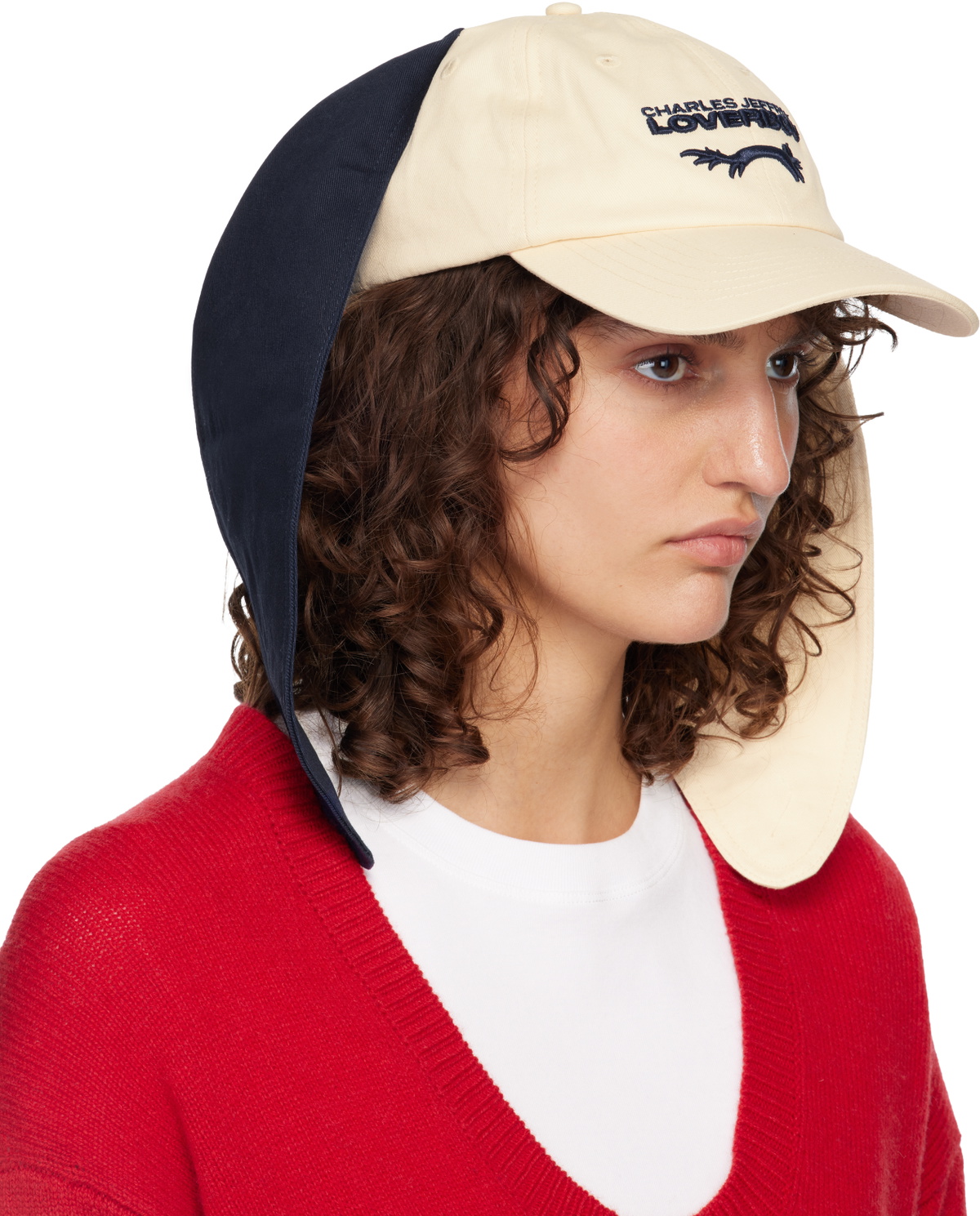 Charles Jeffrey LOVERBOY Off-White Colour Block Bunny Cap