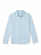 James Perse - Garment-Dyed Linen Shirt - Blue