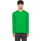 Comme des Garcons Shirt Green Logo Long Sleeve T-Shirt
