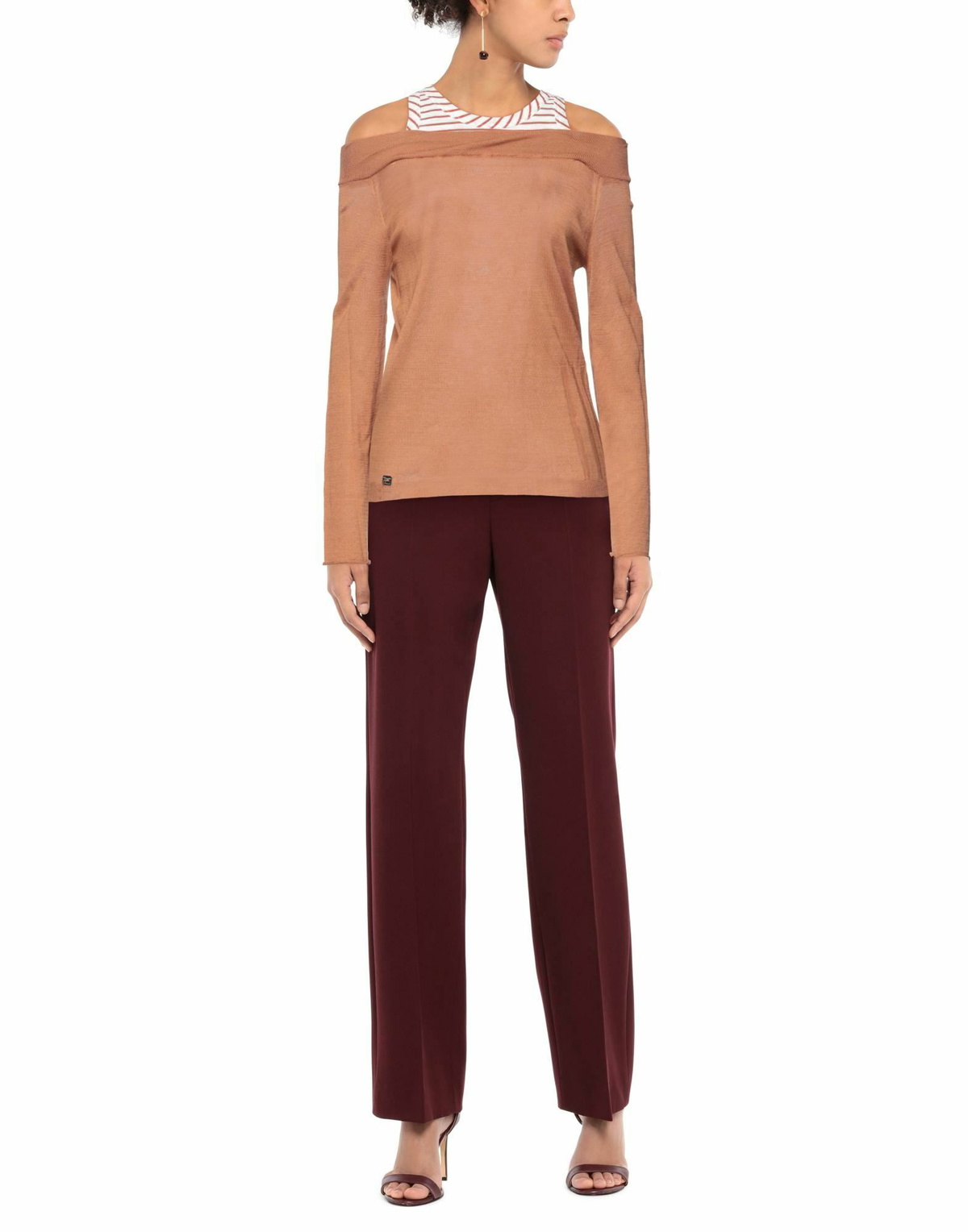 Manila Grace Womens Sweater in Brown