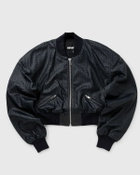 Rotate Birger Christensen Cropped Braided Jacket Blue Bomber Jackets