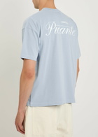 Picante Tailor Logo-print Cotton T-shirt Blue
