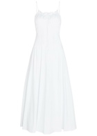 Staud Margi Pintuck Stretch-cotton Midi Dress White
