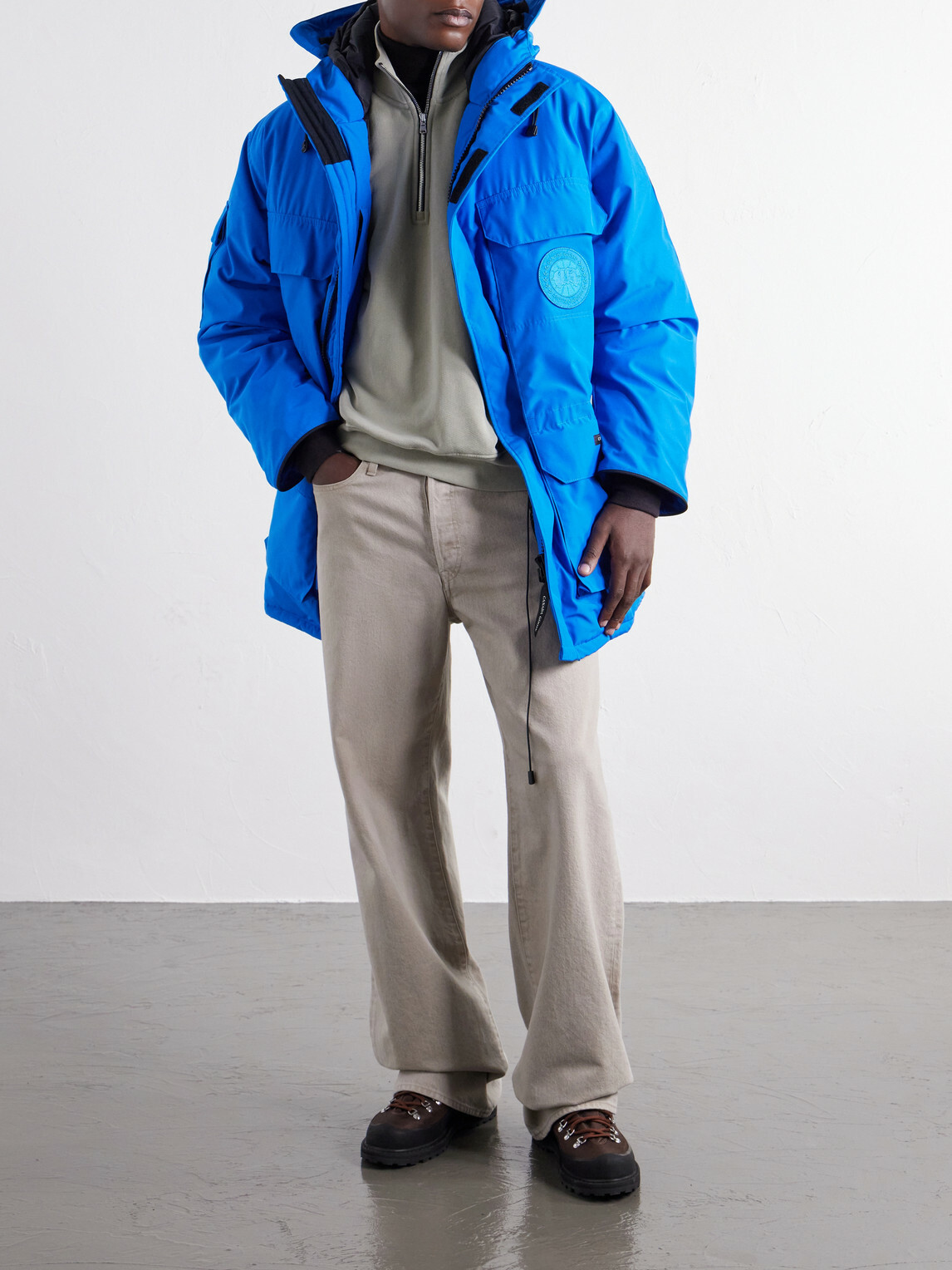Canada Goose - Expedition Hooded Logo-Appliquéd Shell Down Parka - Blue